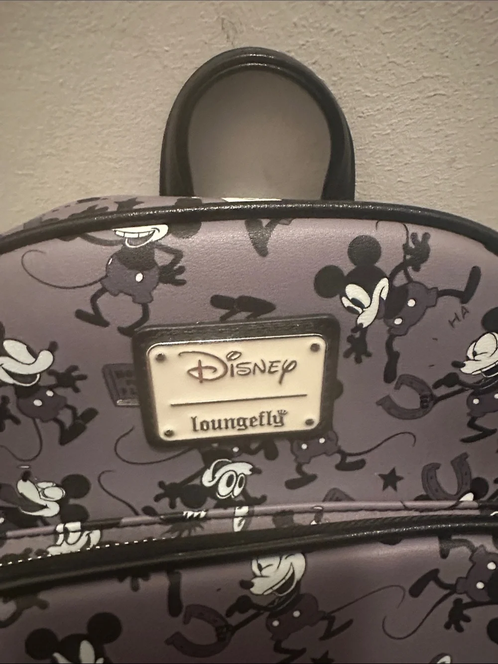 Loungefly Purple Retro Mickey All-Over Mini Backpack